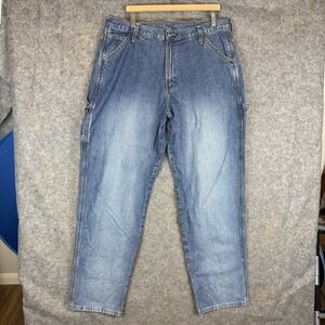 Cinch Carpenter Jeans Mens 38x34 Blue Label Western Cowboy Workwear Denim